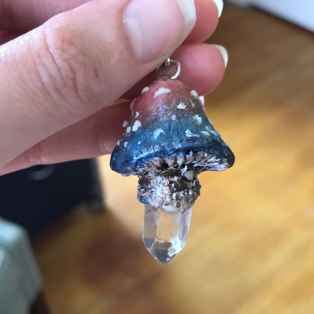 Glow in the dark handmade mushroom slide